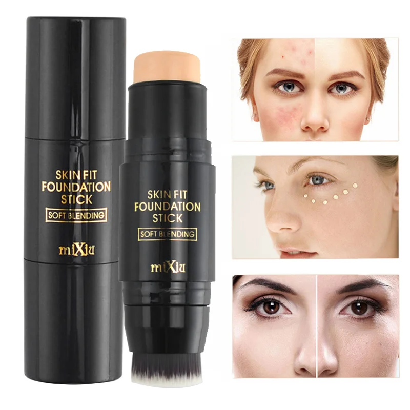 Корректор контура с двойной головкой консилер кисточкой водостойкий жидкий крем