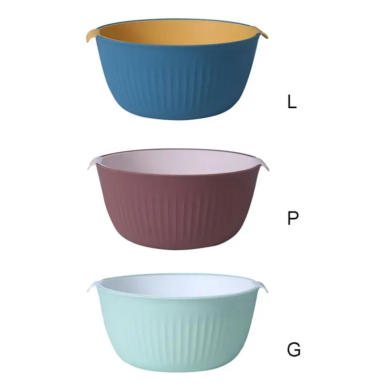 

NEW Two-color Drain Basket Kitchen Multifunctional Double-dish Washing Container Fruit Tools Home Creative Water Filter Baskets