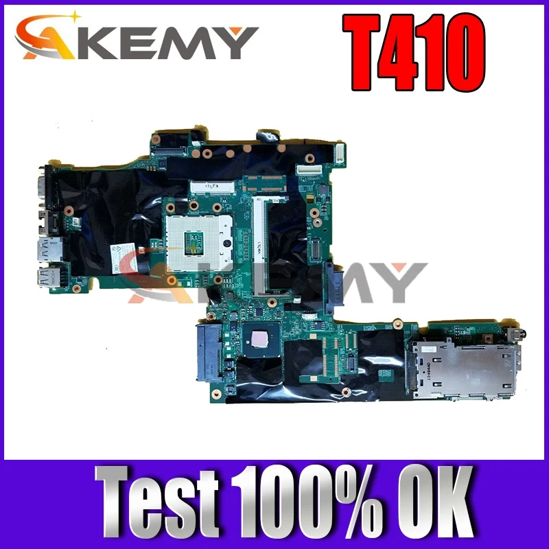 

Материнская плата Akemy для ноутбука Lenovo Thinkpad T410, плата QM57 DDR3 с бесплатным ЦП 63Y1583 63Y1481 75Y4066