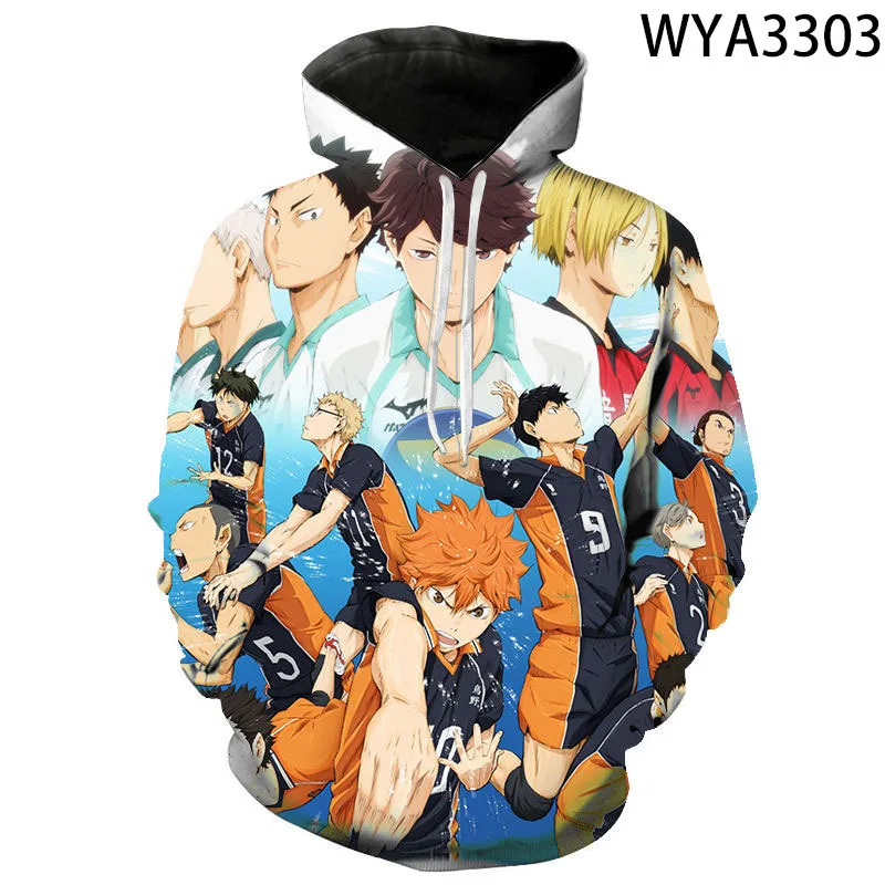 

3d-цифровая печать для мужчин и женщин, пуловер с длинным рукавом, мультяшный волейбол, индивидуальный и стандартный