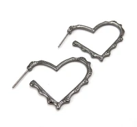 2020 new hollow out wave lovery heart stud earring for girl