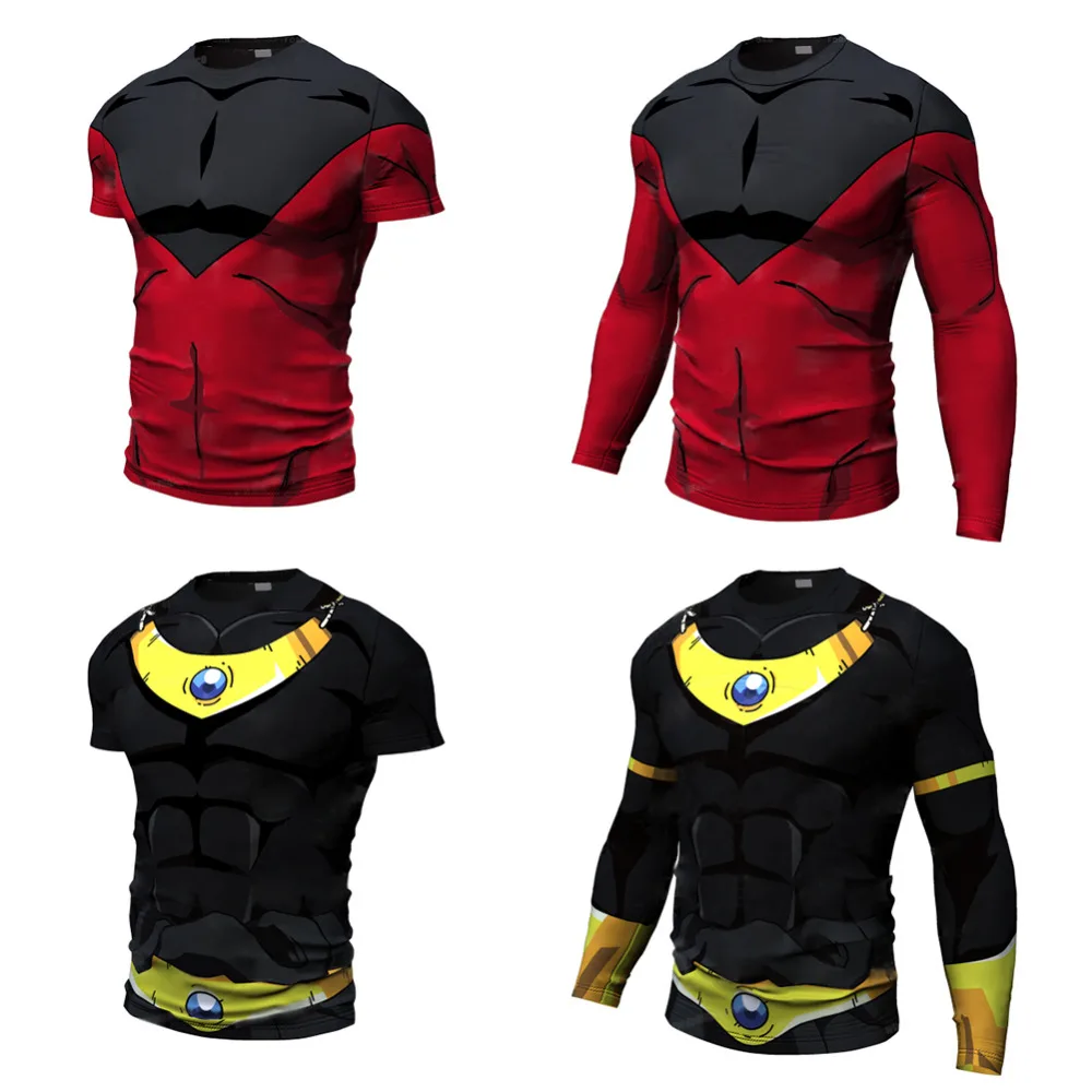 

Men's Slimming 3D Goku Anime Men's Short Sleeve Compression T-Shirt Body Building Funny Cosplay Shirt Dry Quick