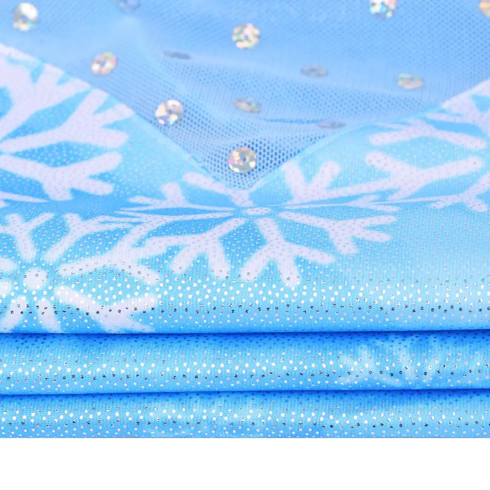 BAOHULU Sleeveless Ballet Leotards for Girls Blue Color Snowflake Print Gymnastics Clothe Kids Practice Dance-Costume | Тематическая