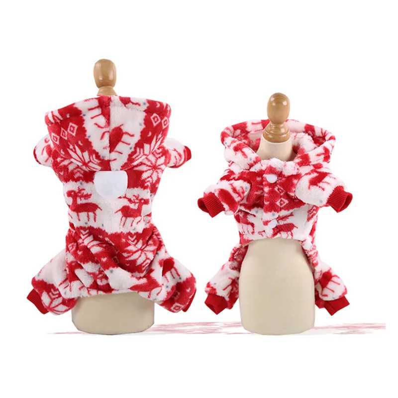 Удобные бархатные Одежда для животных Рождественский олень Снежинка щенок