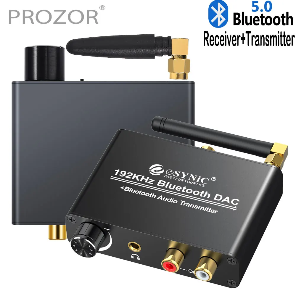 Преобразователь Prozor 192 кГц Bluetooth DAC V5.0 передатчик цифро аналоговый