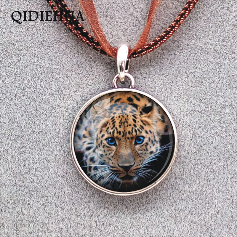 Новое ожерелье с леопардом Подвески сплав живопись Эмаль в виде животного
