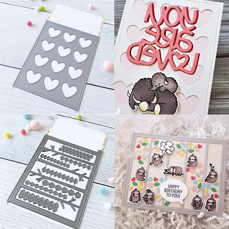 

Embossed Background Metal Cutting Dies Love Scrapbooking Stencils for Decoration Photo Album Crafts Punching Stencils Die Cuts