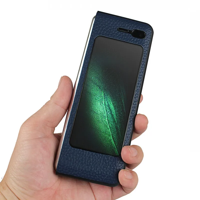 flip cover for samsung galaxy fold 5g case genuine leather book wallet for galaxy fold sm f900f phone case with card slot coque free global shipping