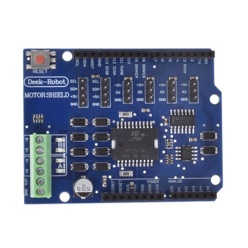 Модуль драйвера двигателя постоянного тока для Arduino uno L298N L298P R3 экран 5 в 12 В 2 а