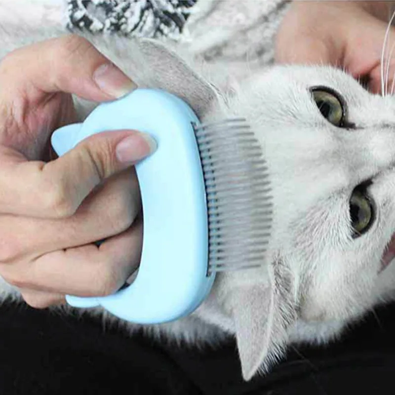 

Cat Brush Pet Massage Brush Shell Shaped Handle Pet Grooming Massage Tool To Remove Loose Hairs Only For Cats Pet accessories