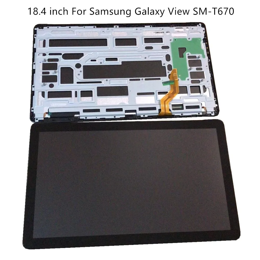 Pantalla LCD Original de 18,4 pulgadas para m&oacute;vil, montaje de Panel t&aacute;ctil para Samsung Galaxy View SM-T670, T677-0