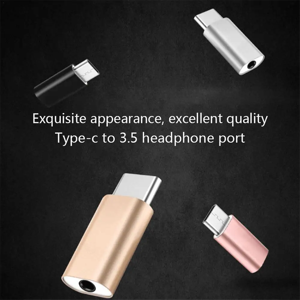 Metal Type-C Female To 3.5mm Jack Male Earphone Headphone Speaker Headset Adapter For Letv Huawei Xiaomi Connector
