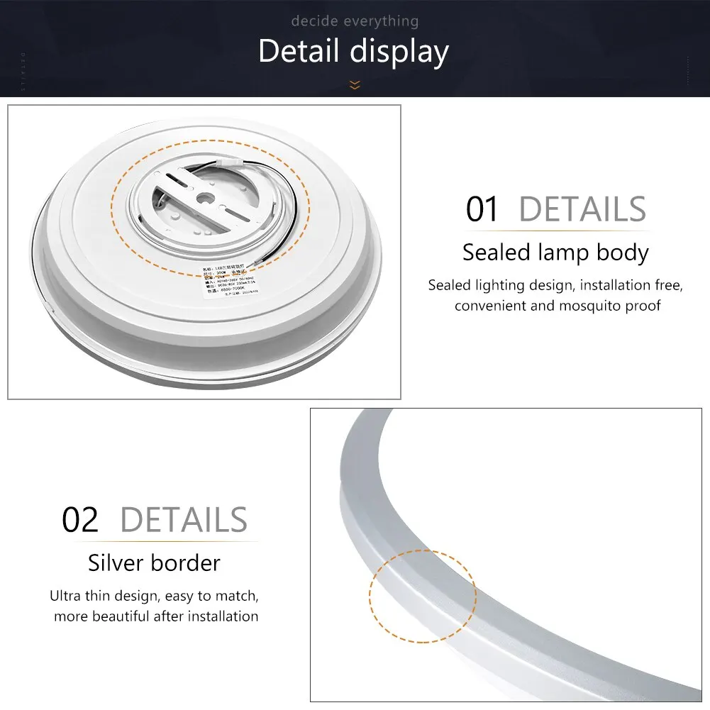 

LED Ceiling Light 12W 18W 24W 36W Modern Surface Ceiling Lamp 220V Panel Light For Kitchen Bedroom Bathroom Lamps Moisture Proof