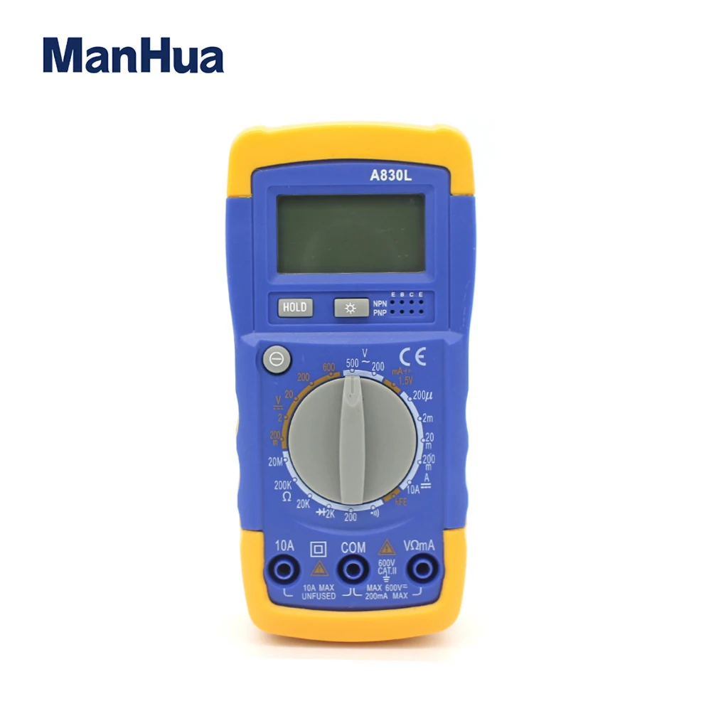 

A830L Digital LCD Multimeter Voltmeter Voltage Diode Frequency Test Current Luminous Display