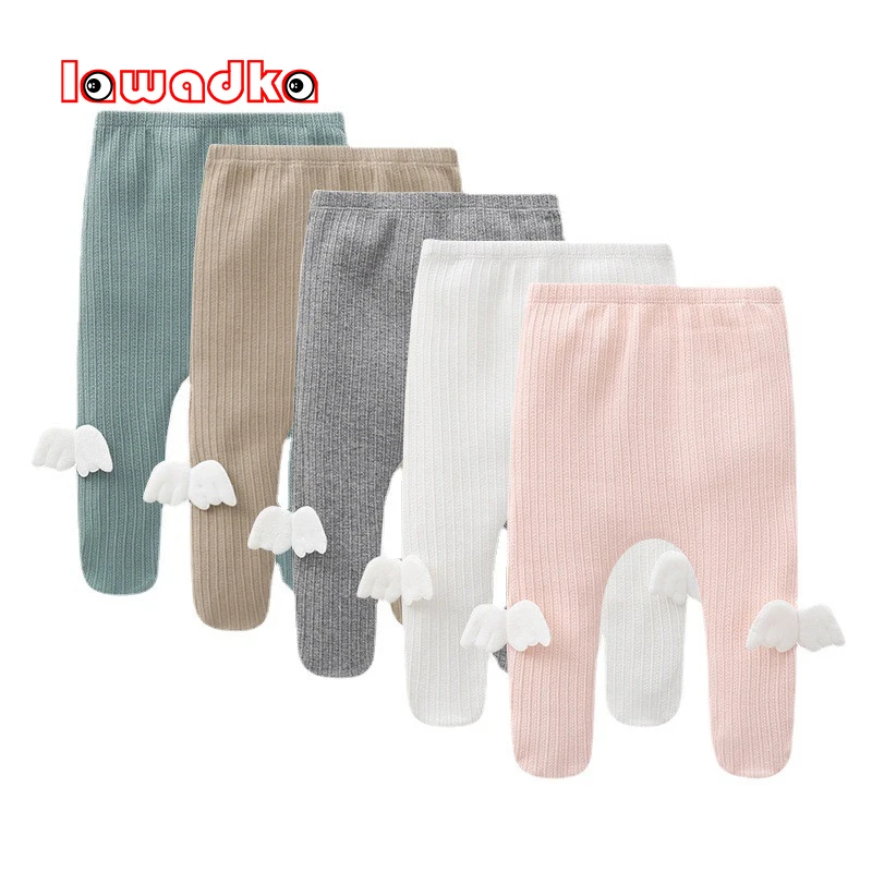 

Lawadka Spring Autumn Newborn Footed Baby Girls Pants with Wing Cotton PP Pant Fashion Infant Trousers Baby Boy Clothes Leggings