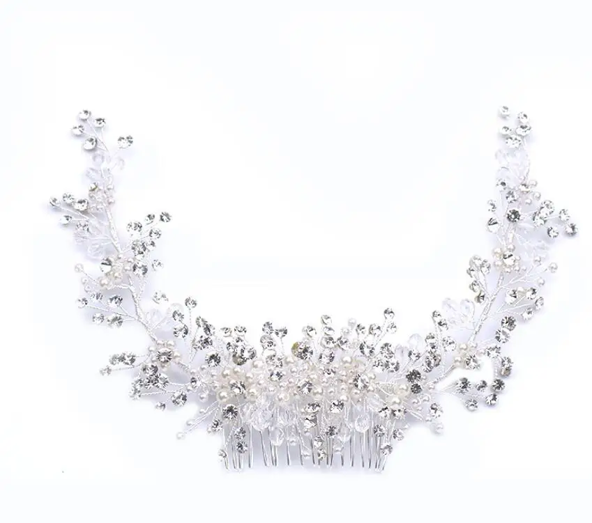 2019 элегантные белые свадебные женские головные уборы гребень с жемчугом