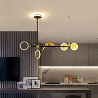 gold rings living room kitchen apartment studyroom villa hall led ceiling lights indoor home decorative lighting lamps fixtures