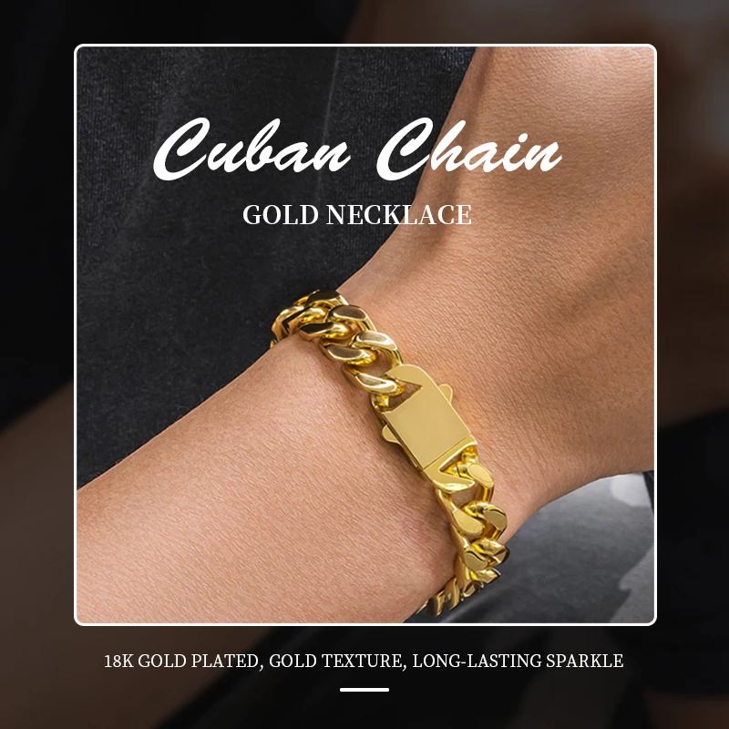 

Cuban Link Chain Bracelet All Inches Available Silver Bracelet Fashion Design Bracelet Gift For Men and Women Necklaces Jewelry