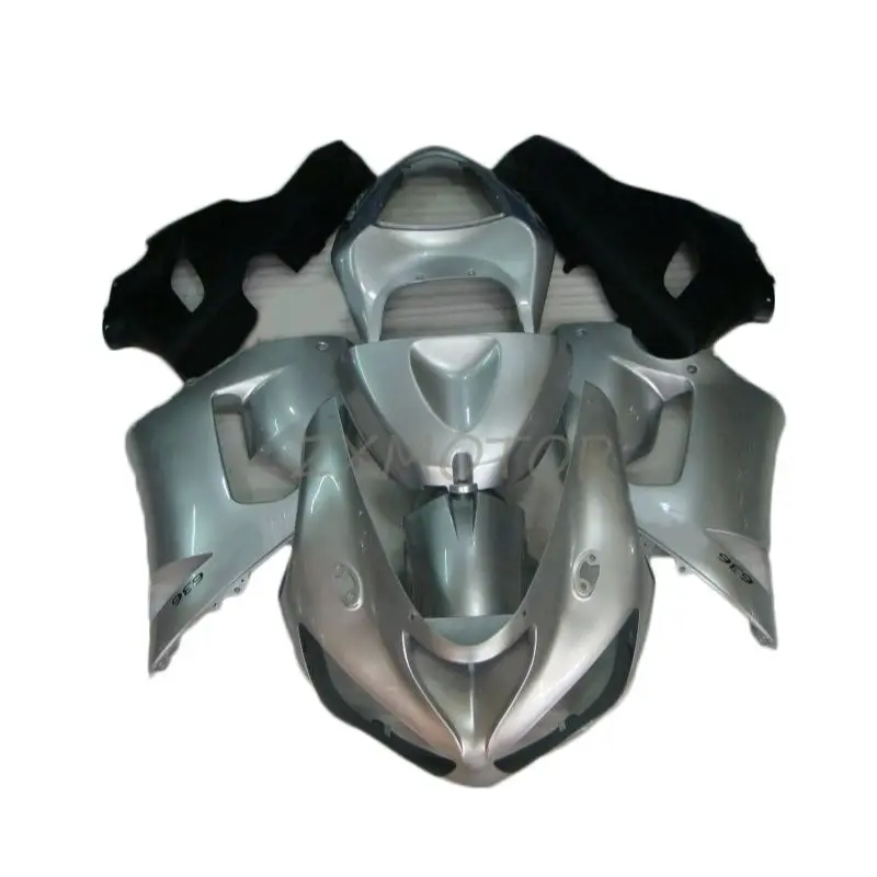 

Silver Black Injection Fairings 100% Suitable For 2005 2006 Kawasaki ZX6R Superior Motorcycle fairing Kits zx6r 05 06 KL35