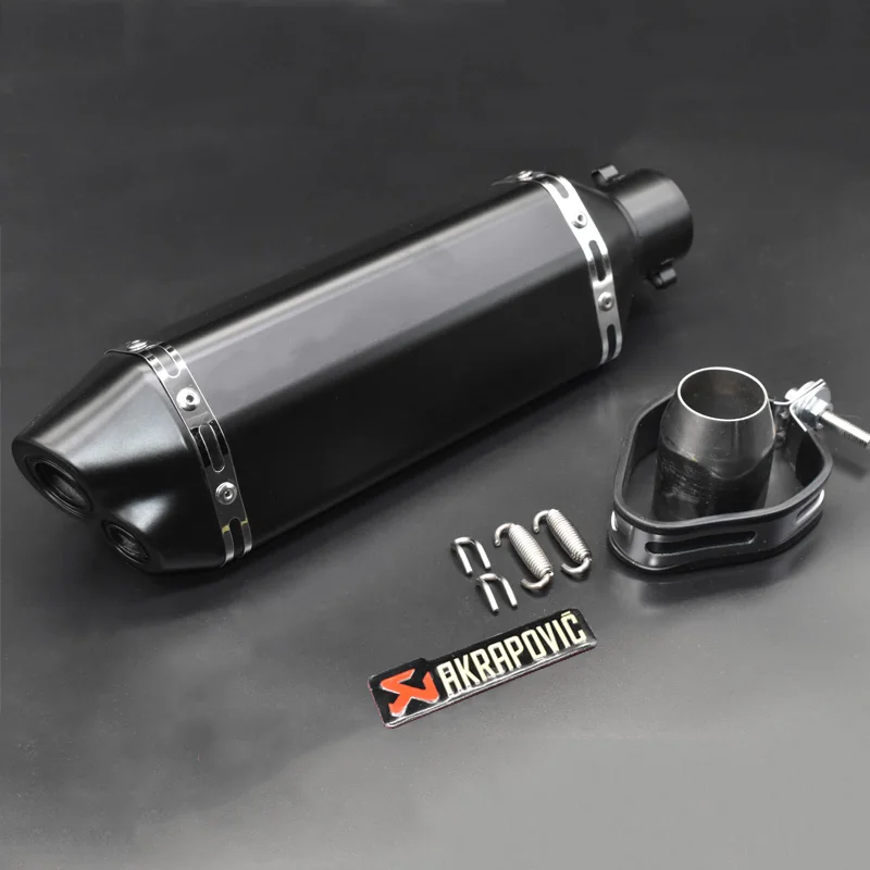 Универсальный для akrapovic выхлопной мото rcycle глушитель escape moto с db killer выхлопные системы для honda benelli msx125 nmax EP01 - Цвет: two stickers