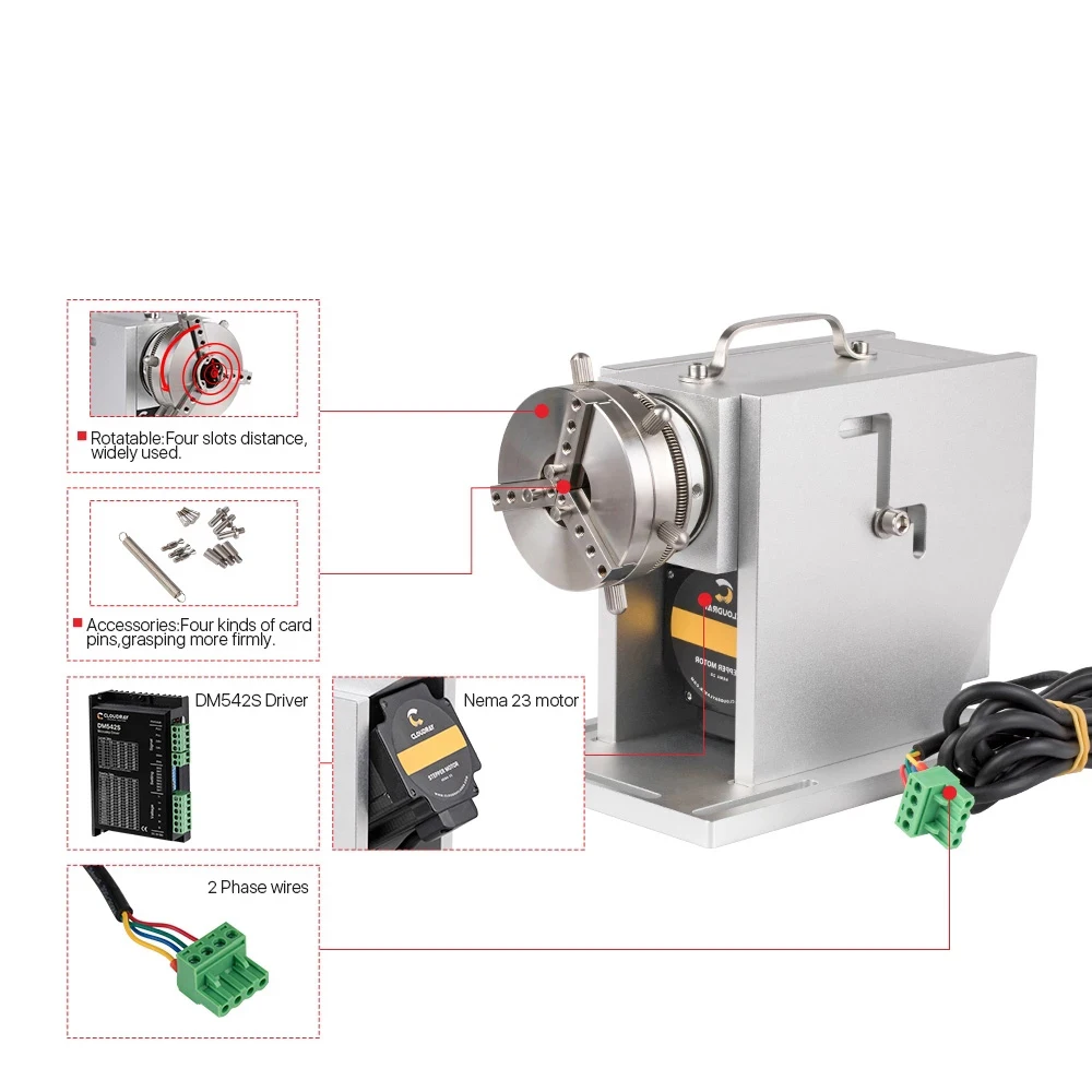 

Rotating head is used on marking machine