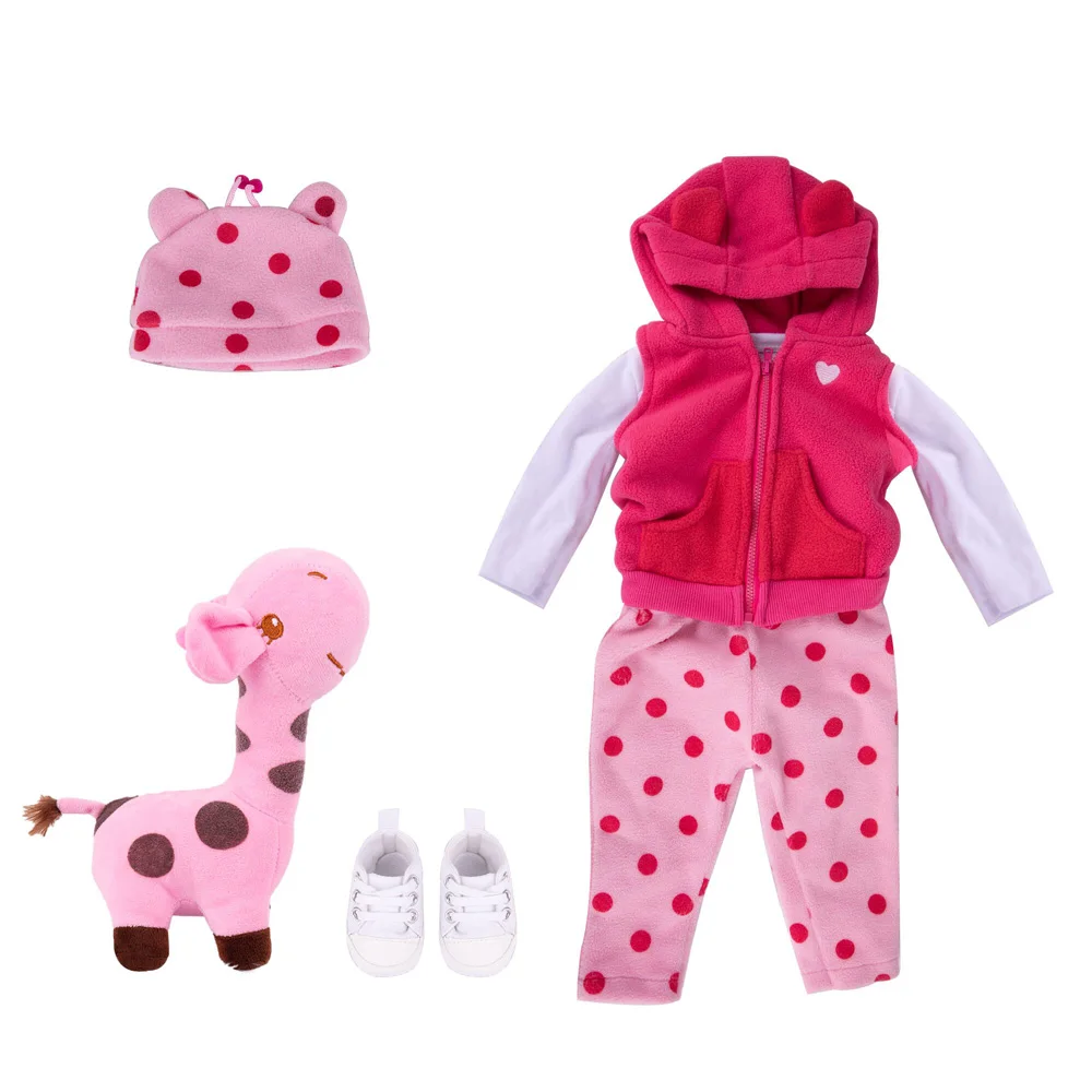 Кукла реборн KAYDORA Bebe мягкая одежда кукла-сюрприз с жирафом для малышей 47 см/55 см
