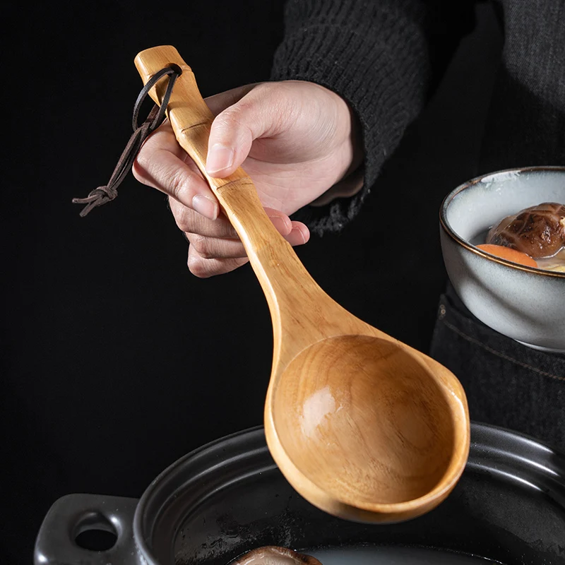 Деревянная ложка бытовой Кухня суп из дерева с длинной ручкой большая | Дом и сад