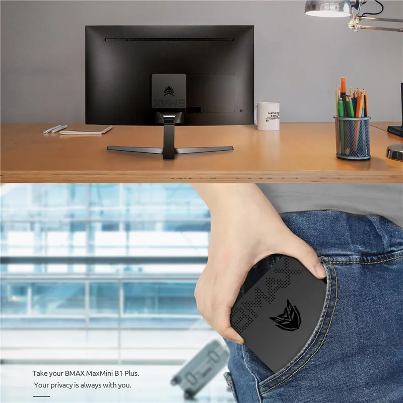 bmax b1 plus desk mini pc gaming window 10 intel celeron n3350 6gb 64gb dual cores intel hd graphics 500 rj45 wifi bt 4 2 vga free global shipping