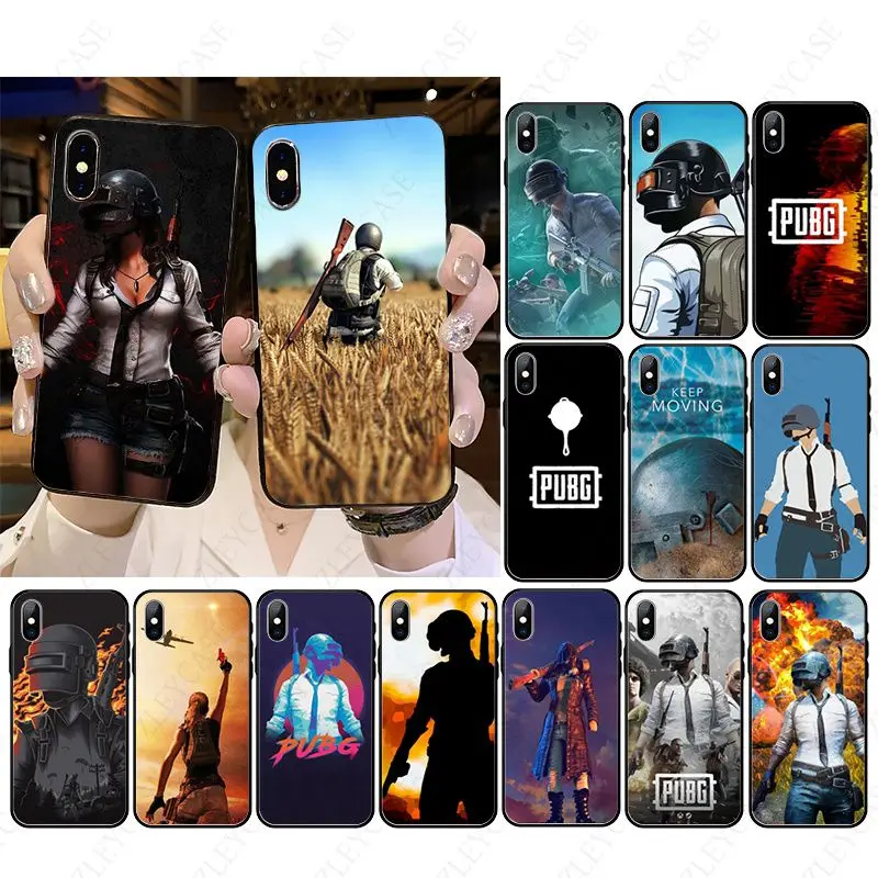 Pubg новоприбывшие черный чехол для мобильного телефона Айфона iphone xr 11 12pro max 5s 6splus 7