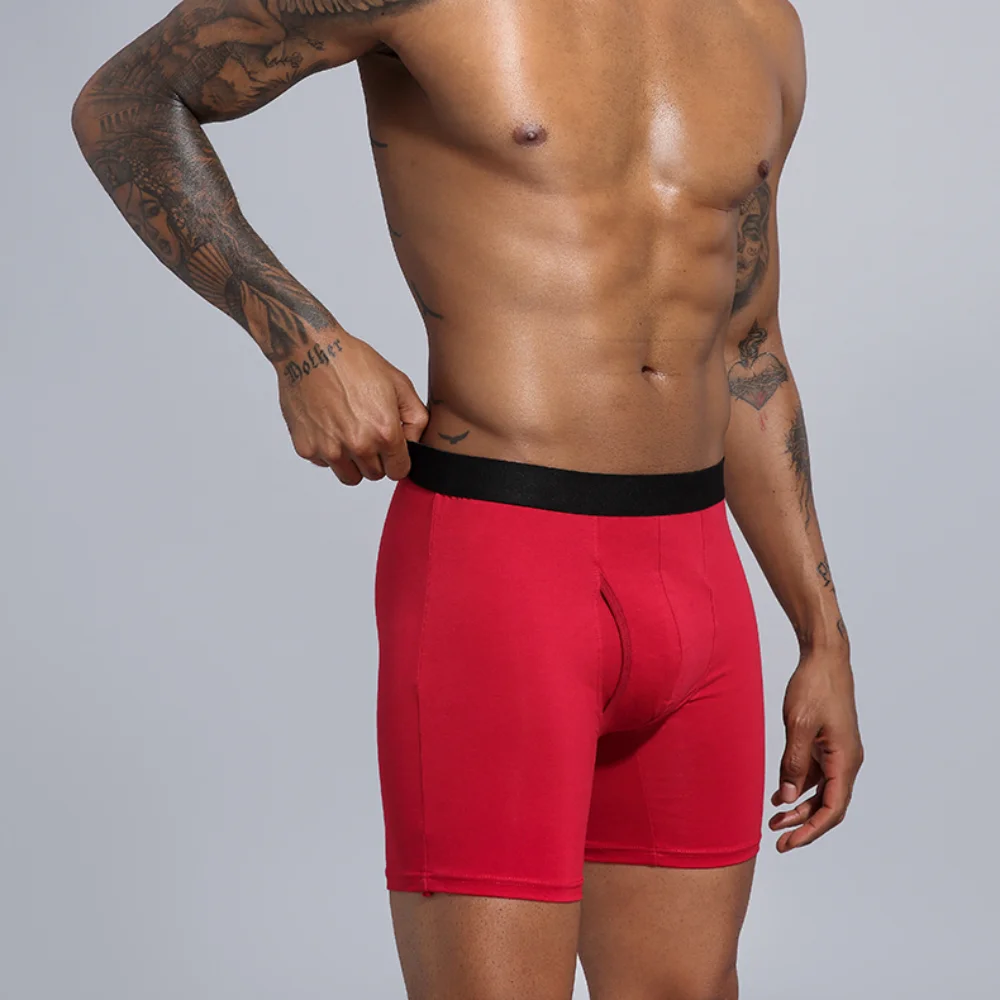 

Boxershorts Men Cotton Loose Oversized Panties Boxers Interior Fashion New Breathable Solid Color Gifts for Men Underwear Briefs