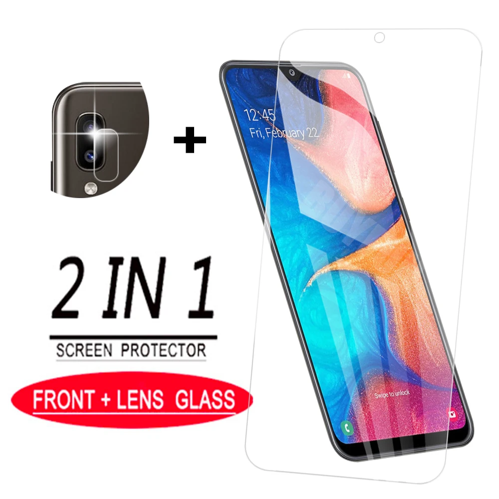 

Защитное стекло, 2 в 1, прозрачное, закаленное, для Samsung Galaxy A20s