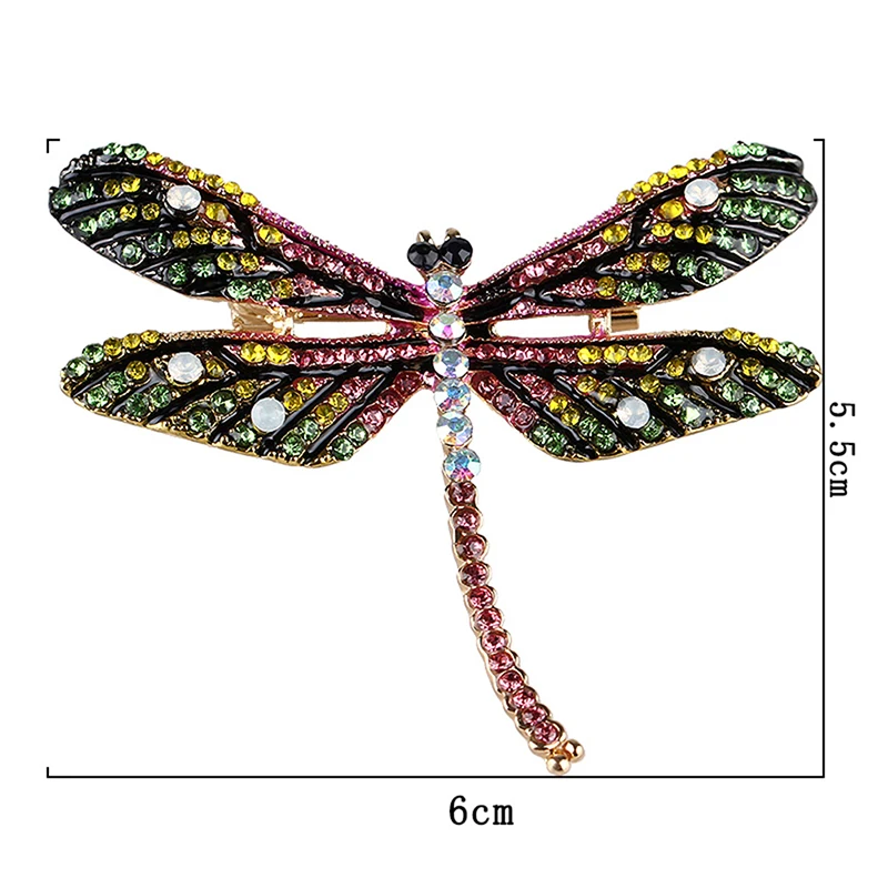 5 цветов имитация кристалла жемчуг стрекоза броши для женщин VintagePin