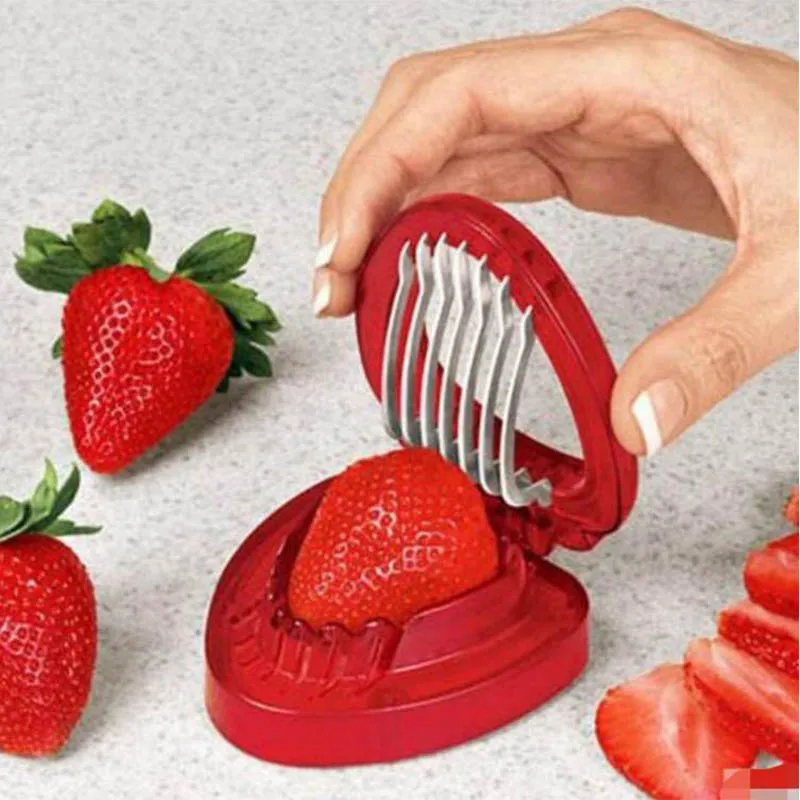 

Salad Cutter 1 PC Portable Strawberry Cake Decoration Blade Craft Stainless Steel Fruit Carving Tools Kitchen Gadgets