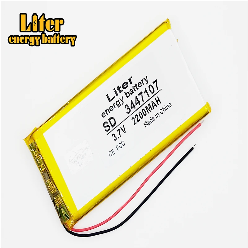 3.7V 2200mAH 3447107 Liter energy battery Polymer lithium ion Li-ion for tablet pc GPS E-BOOKPOWER BANK | Электроника