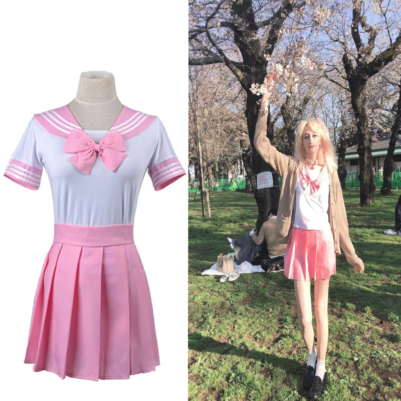 

Костюм Сейлор Мун для косплея JK, японская школьная форма, Аниме Косплей Костюм морского флота, студенческие девушки, плиссированная юбка с коротким рукавом