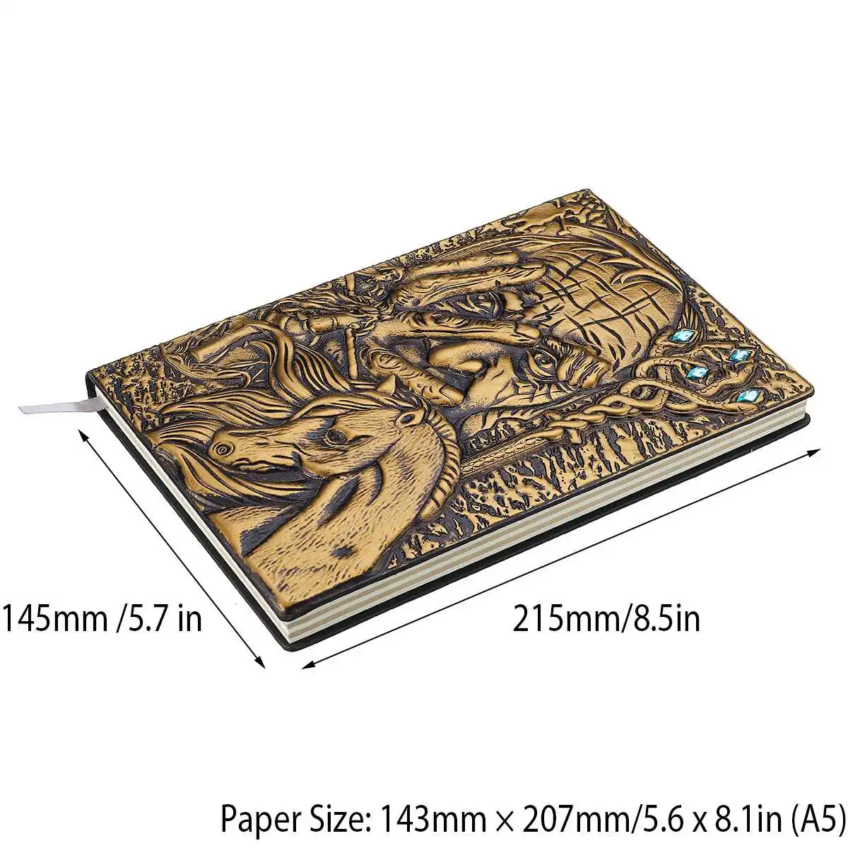 

The Magic Creative Hard Cover Diary Book A5 Vintage Leather Fashion Notebook Lined Paper 100 Sheets