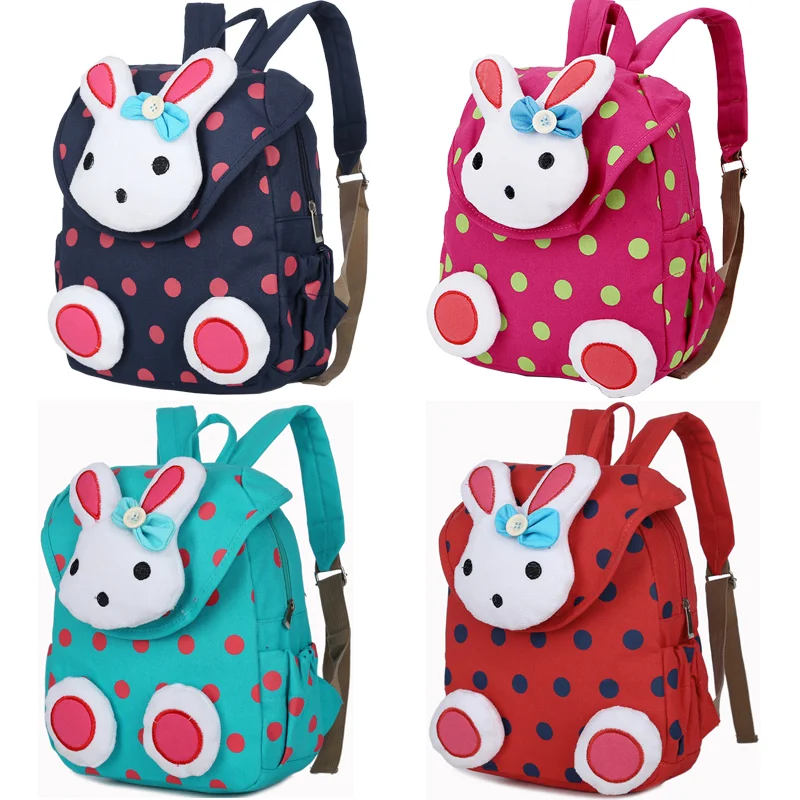 

Brand Design Cartoon Children Backpacks Girl Boys School Bags Baby Cut Toddler Kids Bag Nylon Rabbit Backpack Kindergarten Bag