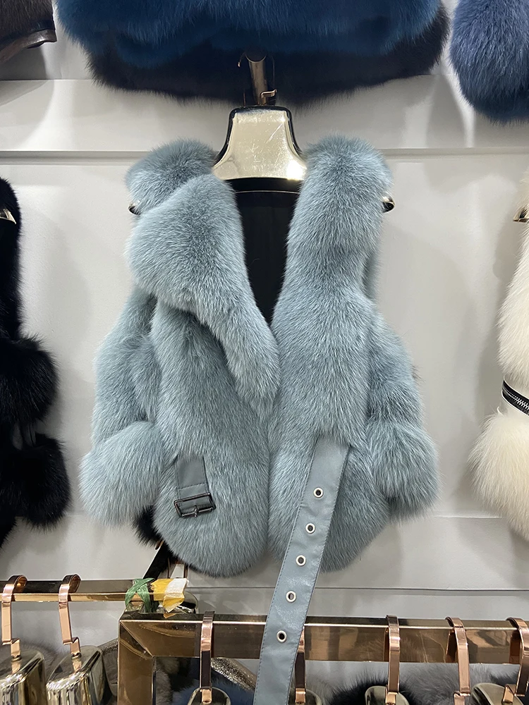 Оптовая продажа хорошее качество женский жилет без рукавов из натурального