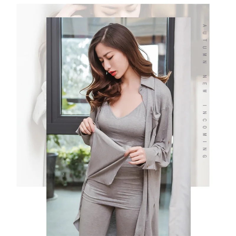 Комплект с платьем женские осенние новые колготки костюм для сна из трех