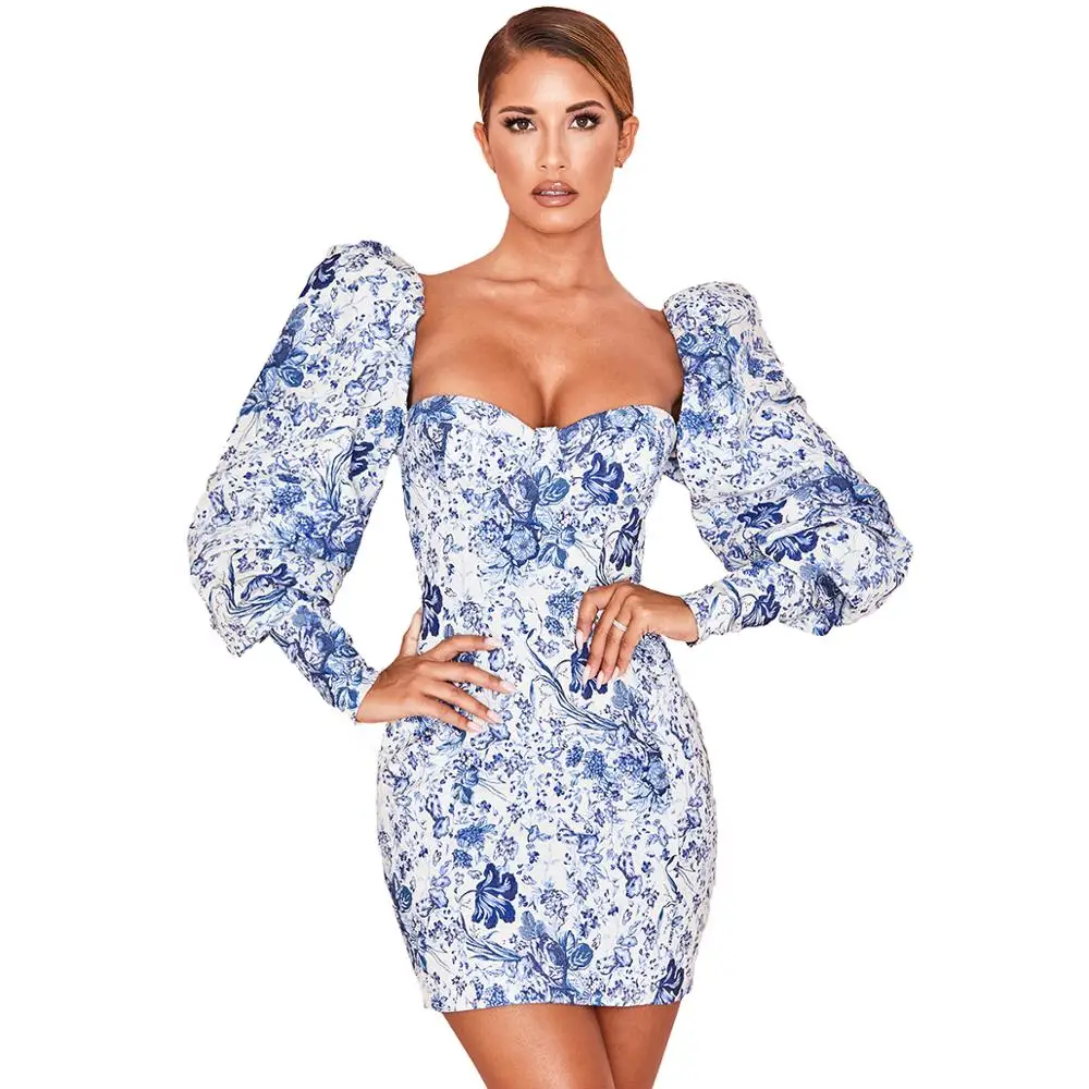 Женское модное облегающее платье с длинными рукавами обтягивающее бедра и