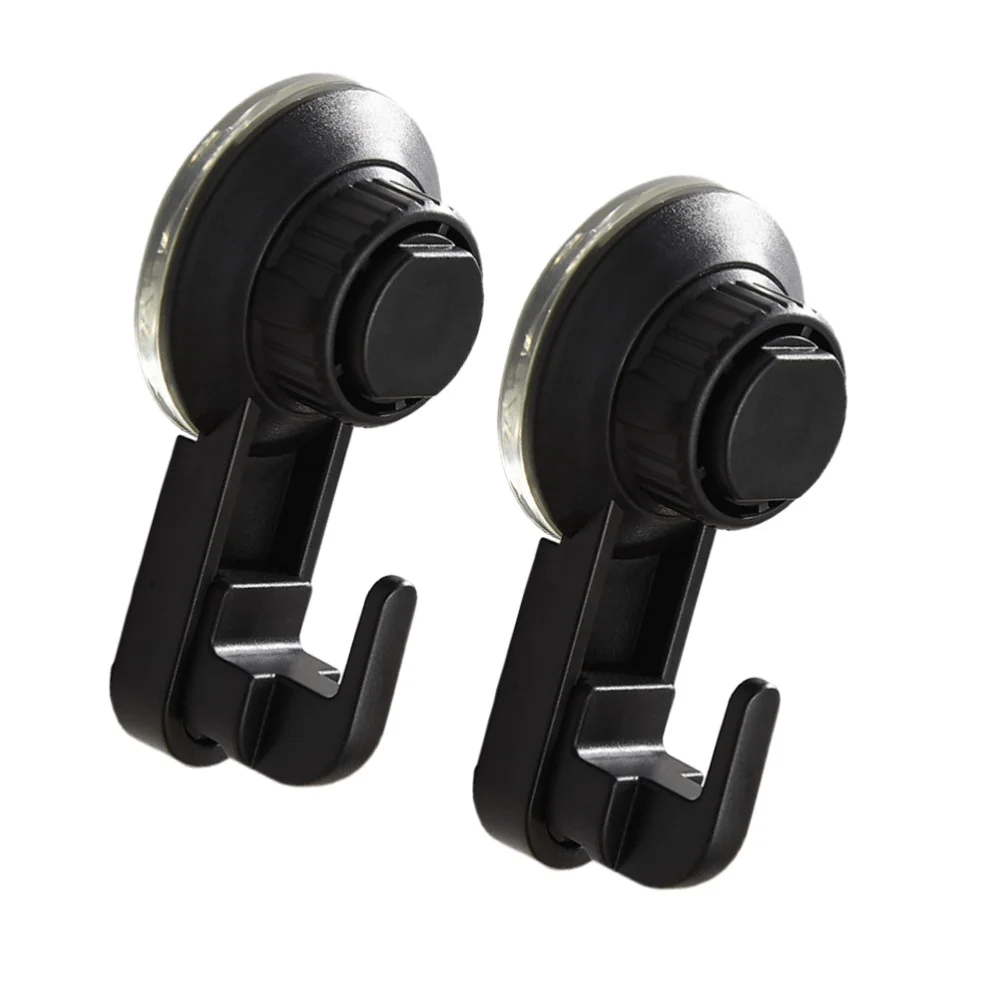 

2Pcs Suction Cup Hooks Punch-Free Hook Wall-Mounted Hook Multifunctional Pothook Clothes Hanger Black