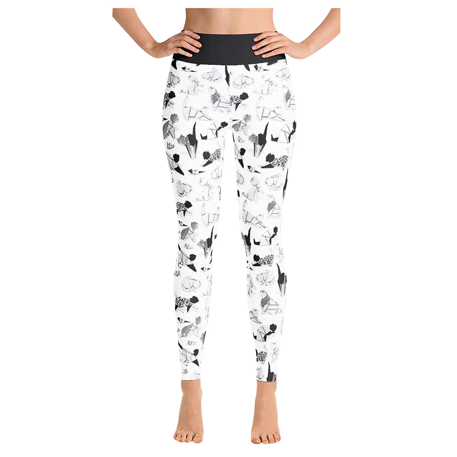 

High Waist Comfortablefashion Women's Printed Hip Lifting Yoga Pants Exercise Pants Leggingsfree ShippingStretch