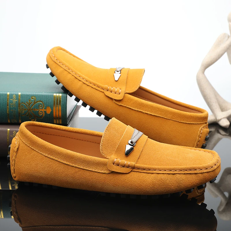 

Loafers Shoes for Men Slip on Anti-Slip Flats Men Shoes Luxury Suede Moccasins Casual Sneakers Man Breathable Gentleman Loafers