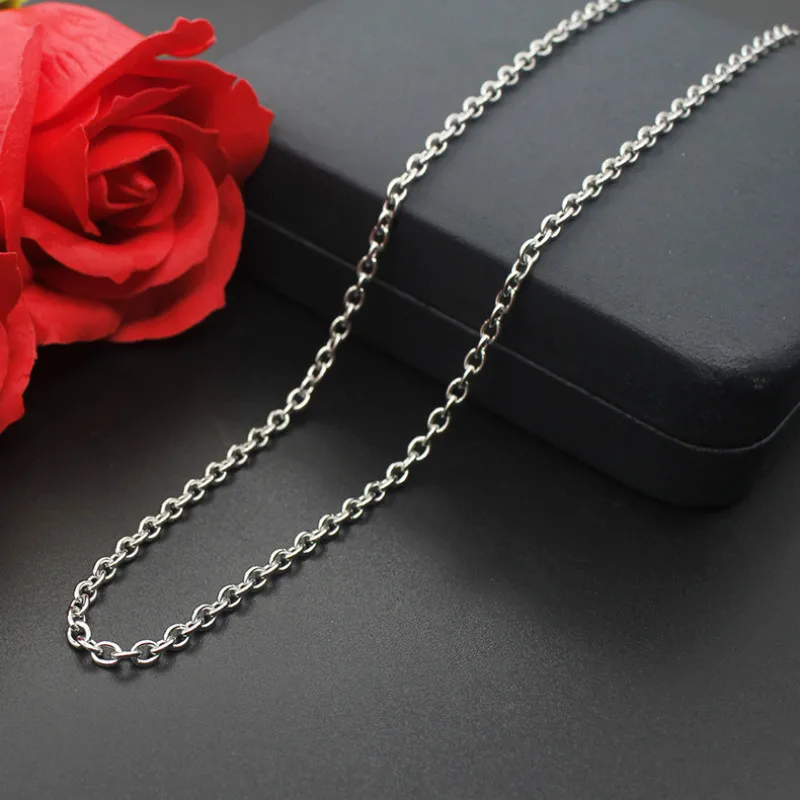 Ожерелье из звеньев нержавеющей стали серебряного цвета для мужчин и женщин