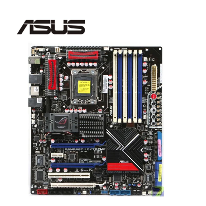 Оригинальная материнская плата для ASUS Rampage II разъем LGA 1366 DDR3 X58 X58M настольная