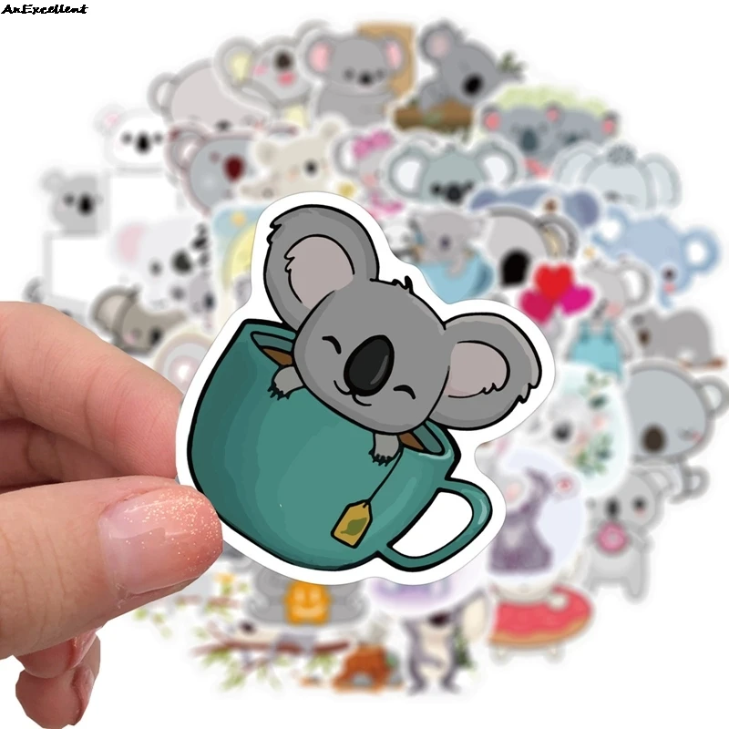 50/60pcs Kids Reward Sticker Waterproof Vinyl Koala Santa Claus Stickers Decals For Bottles Laptop Party Giveaways Decoration | Канцтовары