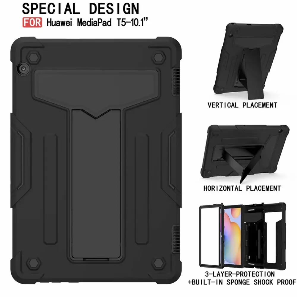 

Cover For HUAWEI MediaPad T5 10 AGS2-W09/W19/L09/L03 Honor Pad 5 10.1" Tablet Case PU Leather Bracket Cover