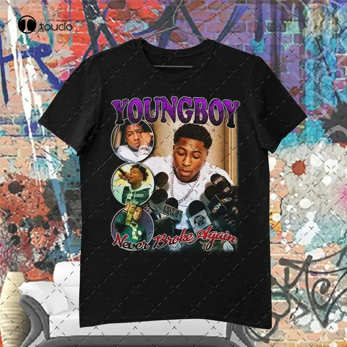 

Youngboy никогда больше не сломалась, Винтажная футболка унисекс в стиле 90-х рэп, горячая футболка