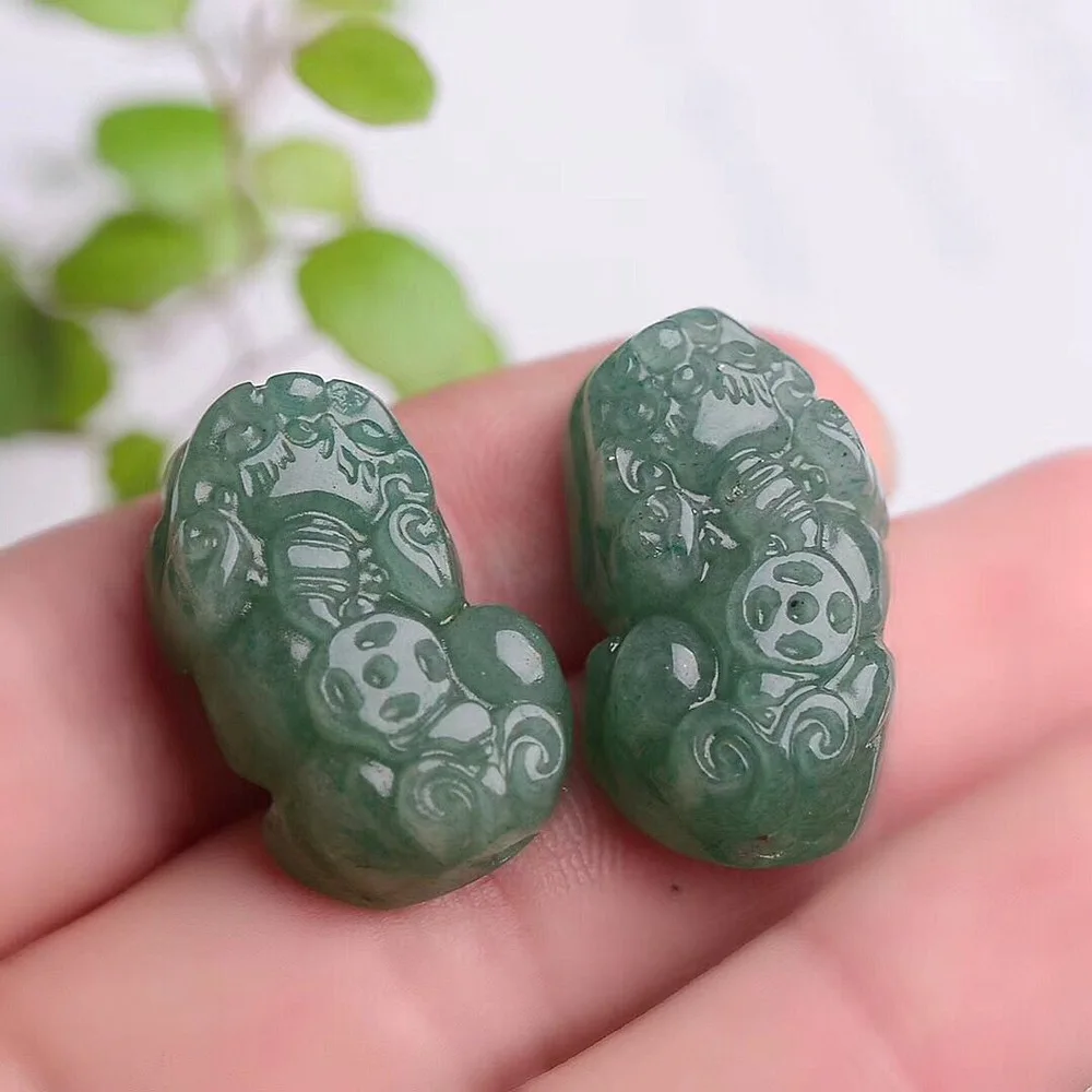 Натуральный зеленый donglin pixiu мягкий кристалл для украшения передача удачи