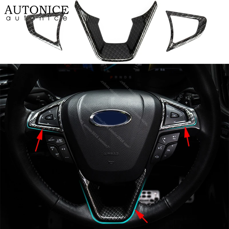 Подходит для ford Fusion Mondeo Edge S-Max аксессуары 2015 2016 2017 2018 ABS 3 шт. цветной чехол из